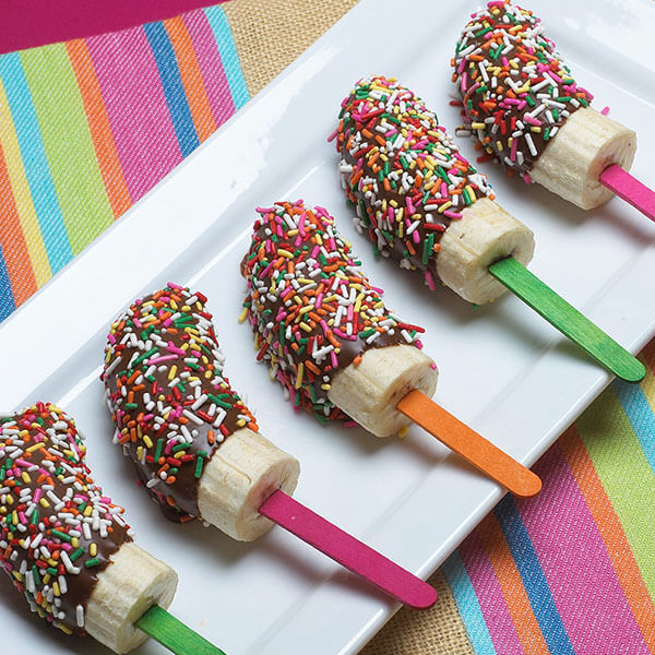 Frozen Chocolate PB Banana Pops – Recipes